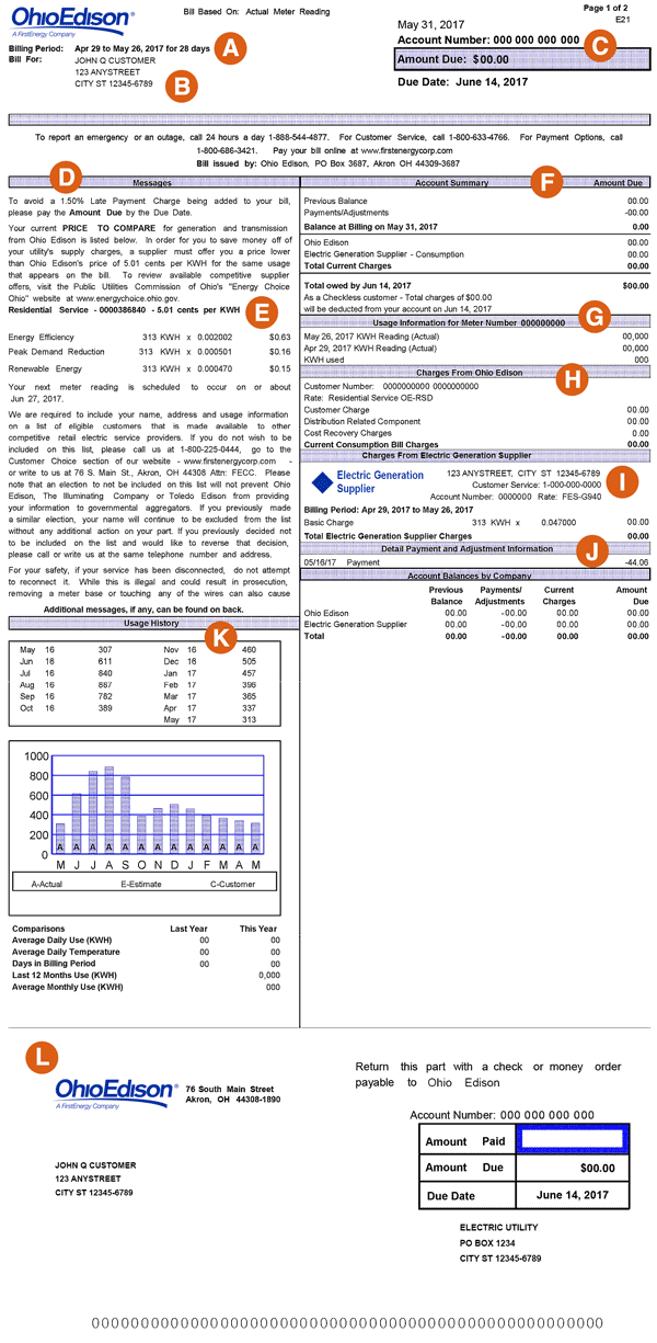 Fillable Utility Bill Template Fill Online Printable