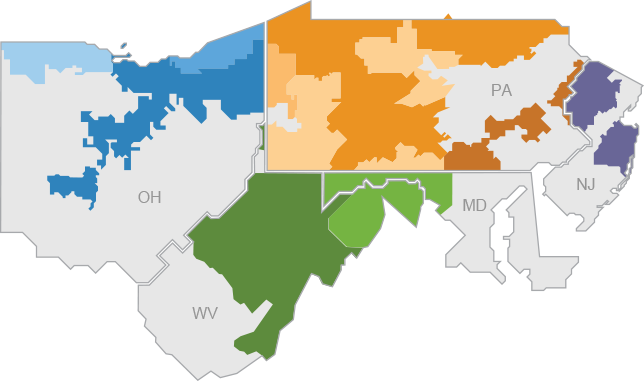 map-electric-companies operating companies map
